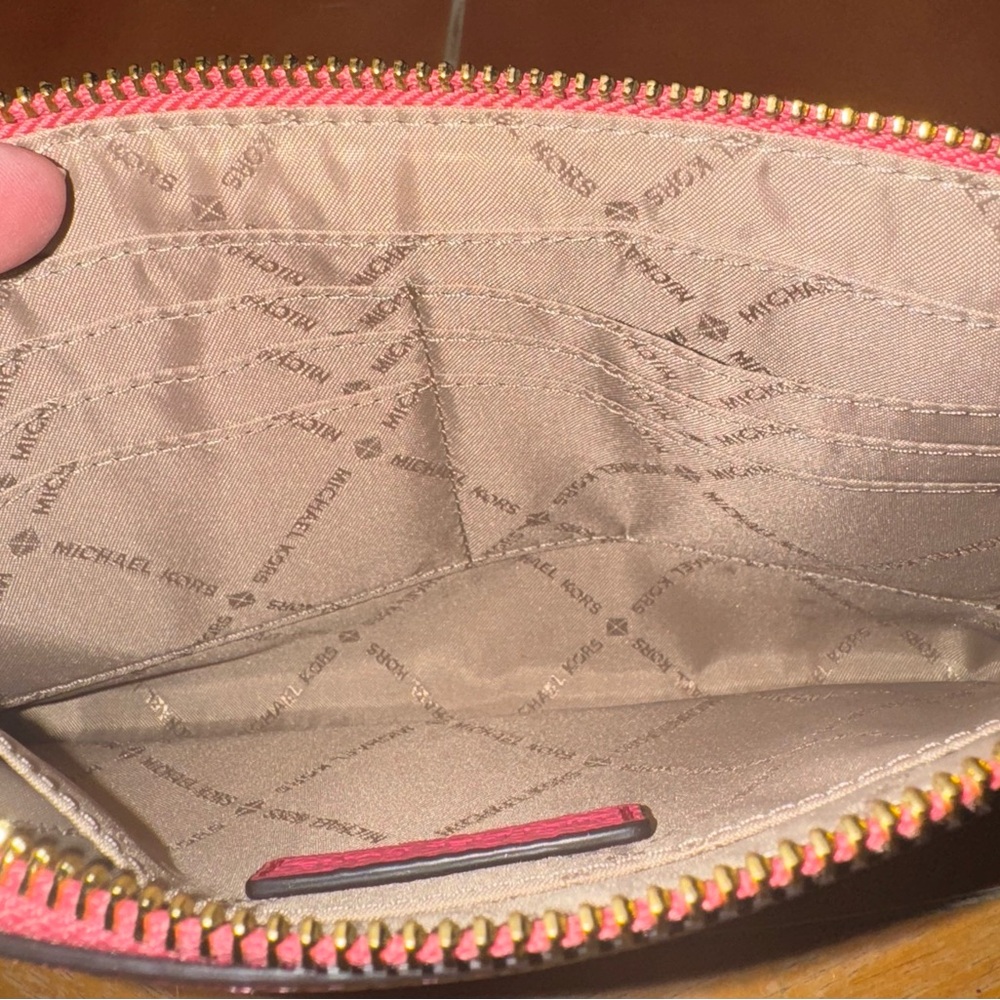 Michael Kors Pink Leather Women's Wristlet - Picture 5 of 7